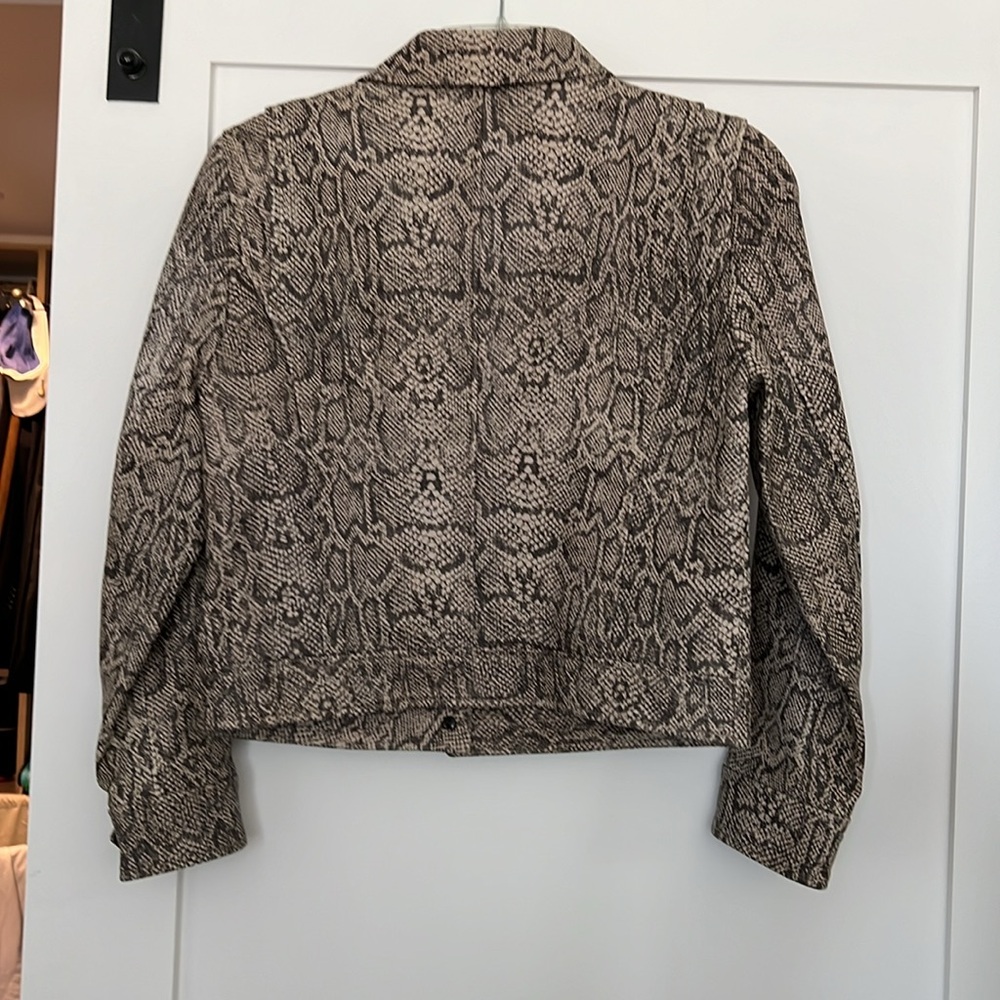 Buttery Soft Leather Jacket In Python Print - image 7